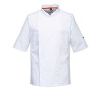 Portwest Chaqueta M/C Meshair Pro, Tamaño: XXL, Color: Blanco, C738WHRXXL