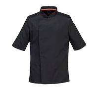 Portwest Chaqueta MeshAir Pro S/S, Talla: M, Color: Negro, C738BKRM