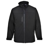 Portwest Chaqueta Softshell (3 Capas), Tamaño: XXXL, Color: Negro, TK50BKRXXXL