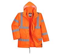 Portwest Chaqueta Transpirable De Alta Visibilidad Traffic (Interactiva), Tamaño: L, Color: Naranja, RT63ORRL