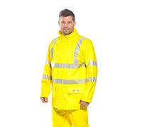 Portwest Chubasquero Alta Visibilidad Sealtex Flame, Tamaño: 4XL, Color: Amarillo, FR41YER4XL