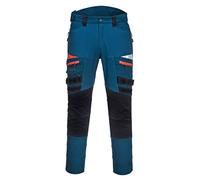Portwest DX449 Pantalón de Trabajo Dx4 2 Bolsillos Laterales con Cremallera | Metro Blue, EN 14404, UPF 40+, Corte Ajustado, 93% Poliéster, Adorno Reflectante, 35% Algodón, Costuras con Puntada Triple