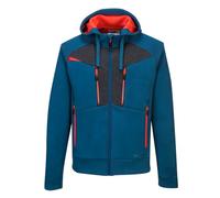 Portwest DX472 Sudadera 2 Bolsillos Laterales con Cremallera Ajuste Activo | Metro Blue, S, Corte Estándar, Manga Larga, 75% Poliéster, Protector de Barbilla, Ligero, Reflectante, 5% Elastano