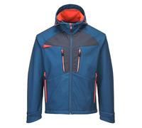 Portwest DX474 Chaqueta Softshell Dx4 Capas Capucha con Forma Ergonómica | Metro Blue, M, Cuello Redondo, Corte Estándar, Manga Larga, Unisex, 92% Poliéster, Elástico en 4 direcciones, Impermeable