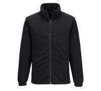 Portwest F205 Chaqueta Polar con Cremallera Modelo Puños Elásticos Invierno | Negro, XL, EN 14058 Clase 1, UPF 50+, 2 Bolsillos Seguros, Cuello Mao, Manga Larga, Dobladillo Ajustable, Lavable a Máquina