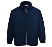 Portwest F285 Forro polar Poliéster Cortavientos Con cremallera 3 bolsillos | Azul marino, L, EN 14058 Clase 1, Corte Estándar, Manga Larga, Lavable a Máquina, Borde Inferior con Cordón, Puños Elásticos