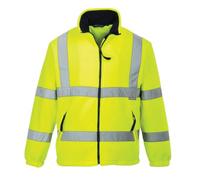 Portwest F300 Forro de Malla 2 Bolsillos Laterales con Cremallera Poliéster | Amarillo, 5XL, EN ISO 20471 Clase 3, Tejido Clasificado UPF 40+, Cuello Mao, Manga Larga, Puños Elásticos, Alta Visibilidad