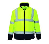 Portwest Polar F301YNRS – bicolor de alta visibilidad – Amarillo/Marino – Tamaño S
