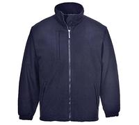 Portwest F330 Chaqueta de Forro polar Laminado Bolsillos con Cremalleras | Azul, Cuello Mao, Manga Larga, Unisex, Tejido Transpirable, Puños Elásticos, Dobladillo Ajustable, Poliéster, Duradero
