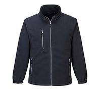 Portwest F401 Chaqueta de Forro Cremallera Plateada en Contraste Poliéster | Azul, XL, Cuello Mao, Corte Estándar, Manga Larga, Puños Elásticos, Dobladillo Ajustable, Lavable a Máquina, Duradero, Ligero