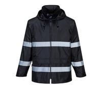 Portwest Chaqueta impermeable Iona clásica Negro Talla grande F440BKRL