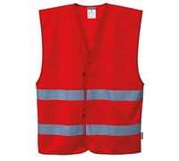 Portwest Chaleco Iona, Tamaño: XX/3X, Color: Rojo, F474RERXX/3X