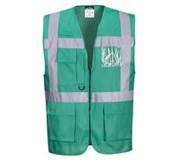 Portwest Chaleco Iona Executive, Tamaño: S, Color: Verde botella, F476BGRS