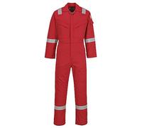 Portwest Mono FR50 - Reflectante, resistente a llamas FR, antiestático, 350 g - Rojo L