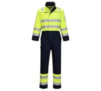 Portwest FR60 Mono Multi-Norm 9 Bolsillos Soldadura de alta Tejido Exterior | Amarillo/Azul marino, L, EN ISO 20471 Clase 3, EN ISO 11611, Corte Estándar, Costuras con Puntada Triple, 99% Algodón