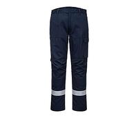 Portwest FR66 Pantalón Bizflame Ultra Duradero Antiestático 8 Bolsillos | Azul marino, EN 61482-1-2 Clase 1, EN ISO 11612, Tejido Clasificado UPF 40+, Corte Ajustado, Cintura con Laterales Elásticos