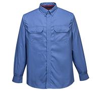 Portwest FR69 Camisa Bizflame Plus Frontal con Corchetes Oculto Manga Larga