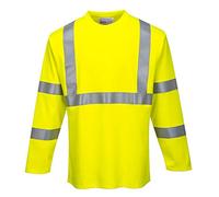 Portwest FR96 Camiseta Cuello Redondo Corte Estándar Manga Larga Ligero
