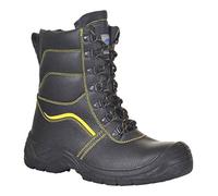 Portwest Bota Steelite Fur Lined Protector S3 Ci, Tamaño: 46, Color: Negro, FW05BKR46