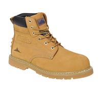 Portwest FW35 Bota Steelite Welted Plus Suela Resistente Al Calor 300°C | Miel, 41, SBP EN ISO 20345, Certificado CE, Puntera Protectora de Acero, Borde Superior Acolchado, Piel Flor, Construcción