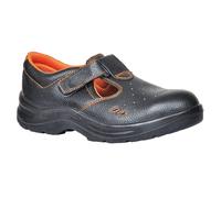 Portwest FW86 Ultra Seguridad Sandalia Steelite S1P Puntera de Acero Piel Negro