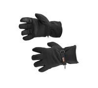 Portwest GL12 Guante de Polar con Forro Tiras Ajustables Poliéster | Negro, Talla única, Unisex, Lavable a Máquina, Tratamiento Anti-Bolitas, Tejido Exterior, Cierre por Gancho