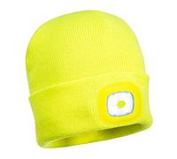 Portwest Gorro Beanie Con Led Recargable Por Usb , Color: Amarillo, B029YER