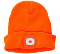 Portwest Gorro Beanie B029ORR con LED recargable por USB Naranja