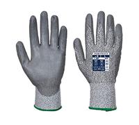 Portwest Guante Anti-Corte Lr Con La Palma Pu, Tamaño: L, Color: Gris, A620GRRL
