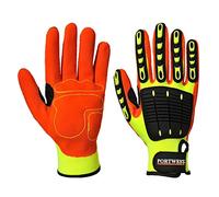 Portwest Guante Anti Impact Grip, Tamaño: M, Color: Amarillo/Naranja, A721Y1RM