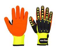 Portwest Guante Anti Impact Grip, Tamaño: XL, Color: Amarillo/Naranja, A721Y1RXL
