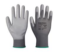 Portwest Guante Con Palma De Pu, Tamaño: L, Color: Gris, A120GRRL