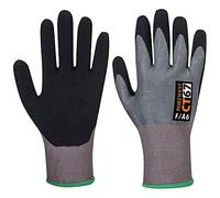 Portwest Guante Ct300 Ahr13 Resistente A Cortes De Esponja De Nitrilo, Tamaño: S, Color: Gris/Negro, CT67G8RS