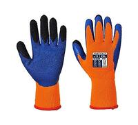 Portwest Guante Duo-Therm, Tamaño: L, Color: Naranja/Azul, A185O4RL