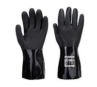 Portwest Guante Químico De Pvc Esd, Tamaño: M, Color: Negro, A882BKRM