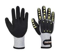 Portwest Guante Térmico, Anti-Corte Y Anti-Golpes, Tamaño: XL, Color: Gris/Negro, A729G8RXL