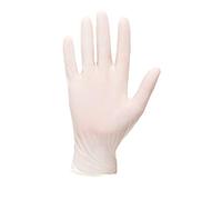 Portwest Guantes Desechables De Látex, Con Polvo, Tamaño: L, Color: Blanco, A910WHRL