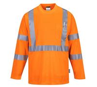 Portwest Hi-Vis Long Sleeved T-Shirt Color: Orange Talla: 5XL