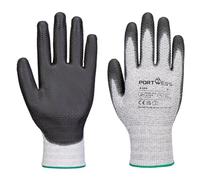 Portwest Lot de 12 paires de gants Grip 13 PU Diamond knit Gris/Noir M - Taille 8 - Gants de travail