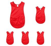 Portwest Mandil Con Bolsillo, Tamaño: L/XL, Color: Rojo, S843RERL/XL (Paquete de 5)