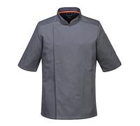 Portwest - MeshAir Pro Chefs Chaqueta de cocina de manga corta - Gris pizarra - L