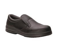 Portwest Mocasín De Seguridad Steelite S2, Tamaño: 43, Color: Negro, FW81BKR43