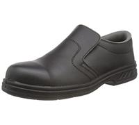 Portwest Mocasín De Seguridad Steelite S2, Tamaño: 44, Color: Negro, FW81BKR44