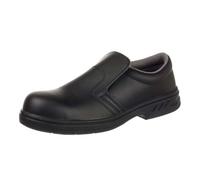 Portwest Mocasín De Seguridad Steelite S2, Tamaño: 49, Color: Negro, FW81BKR49