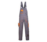 Portwest Mono de trabajo TX12 con peto y tirantes Texo Contraste Gris Hombre L