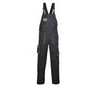 Portwest Mono de trabajo TX12 con peto y tirantes Texo contraste negro Hombre L
