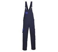 Portwest Mono de trabajo TX12 para hombre con peto y tirantes Texo contraste azul marino XL