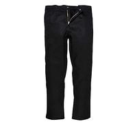 Portwest Pantalón Bizweld, Tamaño: L, Color: Negro Altos, BZ30BKTL