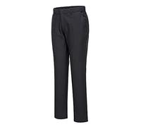 Portwest Pantalón Chino Stretch Slim, Tamaño: 28, Color: Negro, S232BKR28