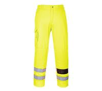 Portwest Pantalón Combat De Alta Visibilidad, Tamaño: M, Color: Amarillo, E046YERM